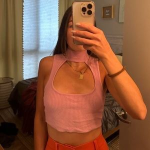 Urban outfitters crop top, pink, size XS